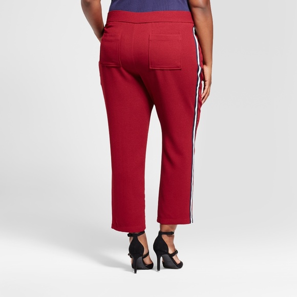A New Day Plus Size Straight Leg Joggers Red - Picture 2 of 3